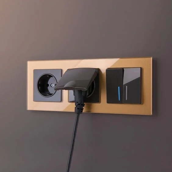 Premium Modular Switch with Gold Frame