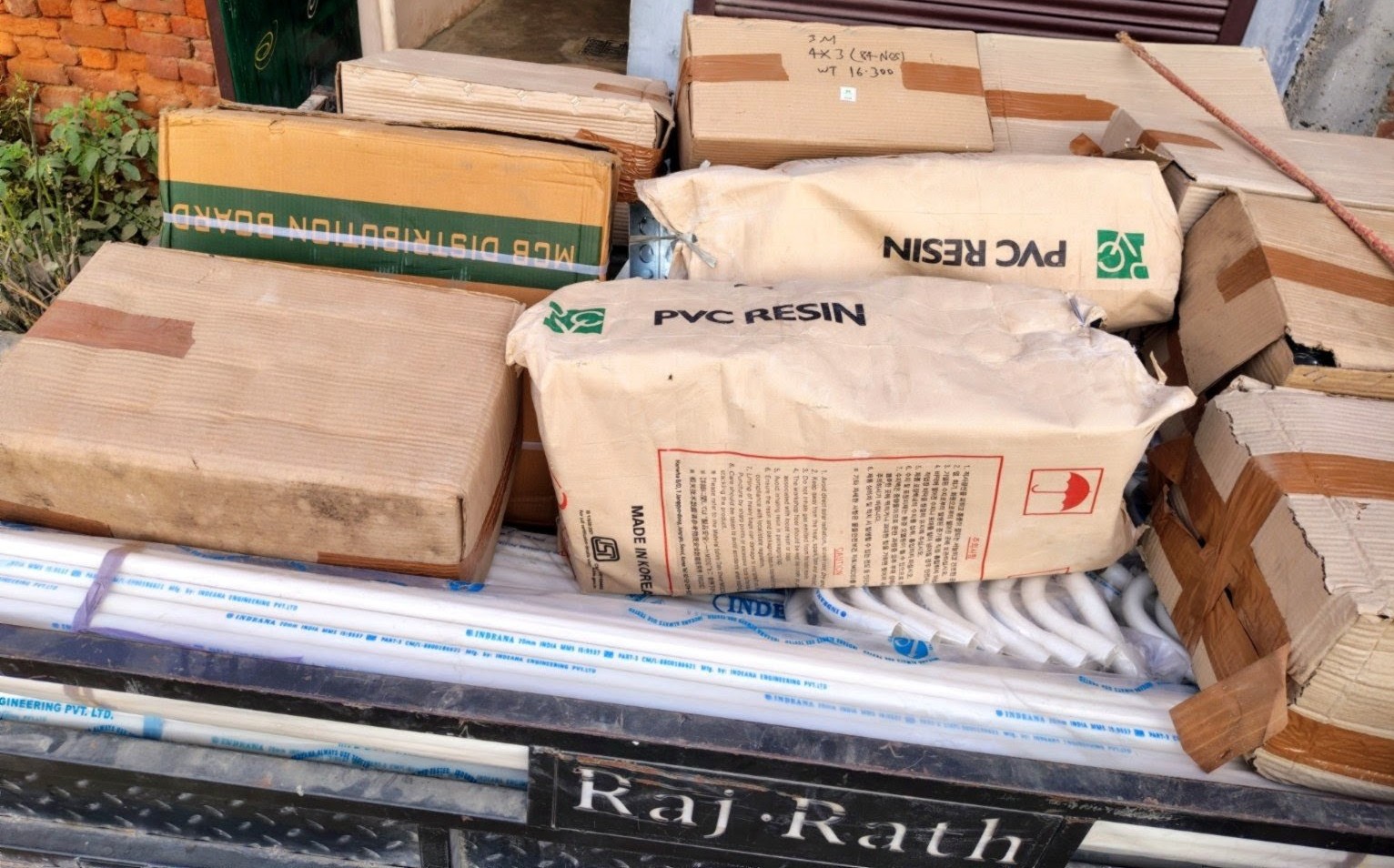 Raw materials and MCB distribution boards